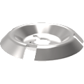 Panel fasteners in two or more pieces
