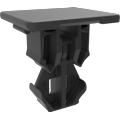 Panel fasteners in two or more pieces