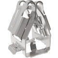 Panel fasteners in two or more pieces