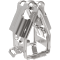 Panel fasteners in two or more pieces