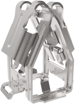 Panel fasteners in two or more pieces