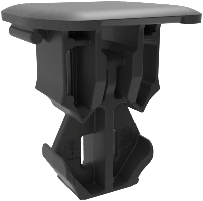 Panel fasteners in two or more pieces