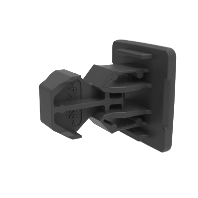 Panel fasteners in two or more pieces