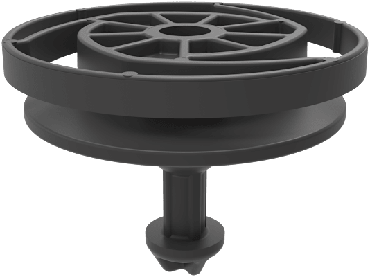 Panel fasteners in two or more pieces