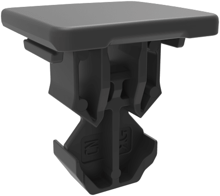 Panel fasteners in two or more pieces