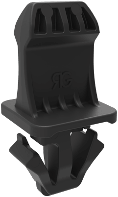 Panel fasteners in two or more pieces